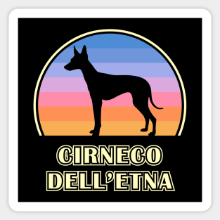 Cirneco dell'Etna Vintage Sunset Dog Sticker